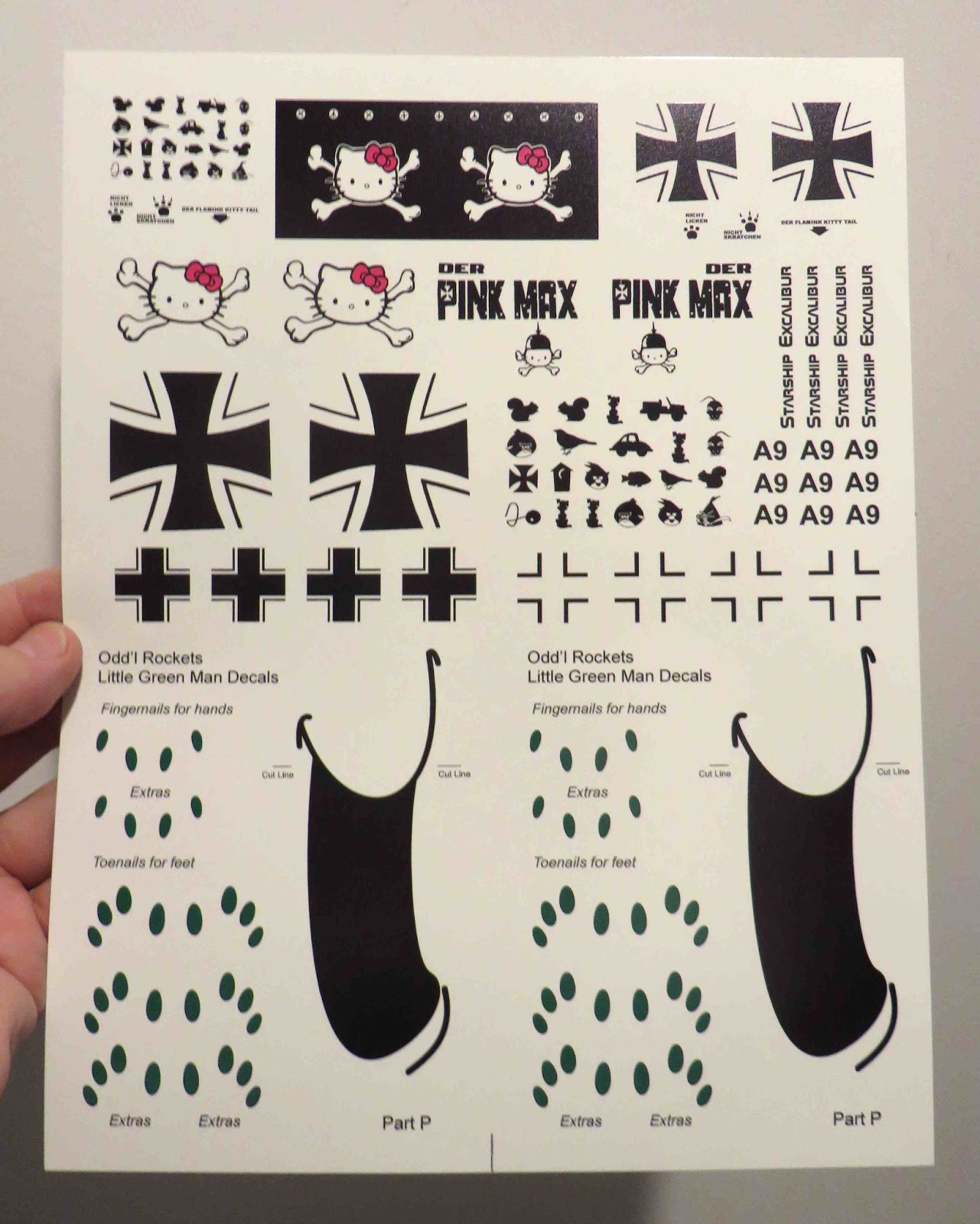 Model Rocket Building Filling a Full Decal Sheet