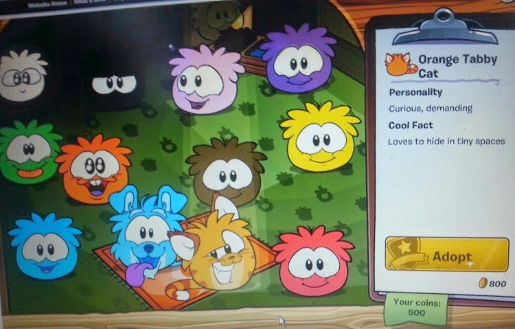Club Penguin game and magazine review - pet shop choose a Puffle