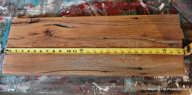 old wood, reclaimed, salvaged, barnwood, tape measure, wood glue, antlers, rustic decor, http://bec4-beyondthepicketfence.blogspot.com/2016/01/rustic-chic-marriage-contracts.html