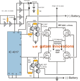 Full Bridge 1kva Inverter Circuit Using 4 N Channel Mosfets
