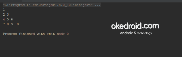 Contoh Program Membuat Segitiga Bintang Dan Angka Di Java Okedroid Belajar Coding Java Android Tips Dan Trik