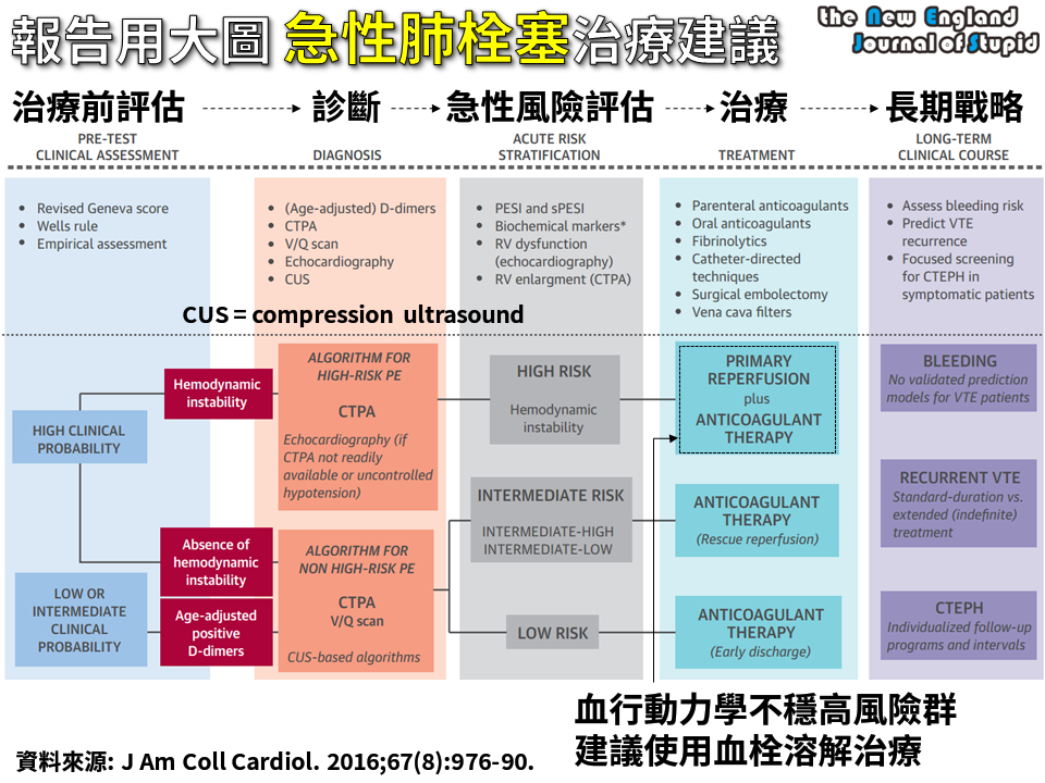 重症醫學 最新版急性肺栓塞治療建議 Nejs