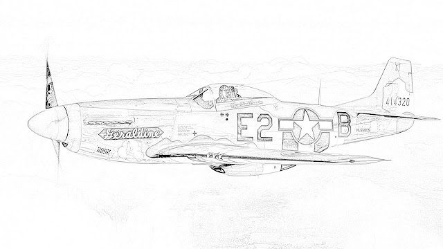 coloring page World War II fighter coloring.filminspector.com