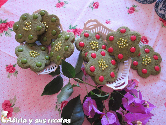 GALLETAS DE HARINA DE ARROZ Y TÉ MATCHA