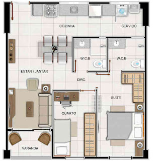 Imagem da planta dos apartamentos terminações 3 e 4 Ótimos apartamentos de 2 quartos com suite todo feito para lhe agradar.