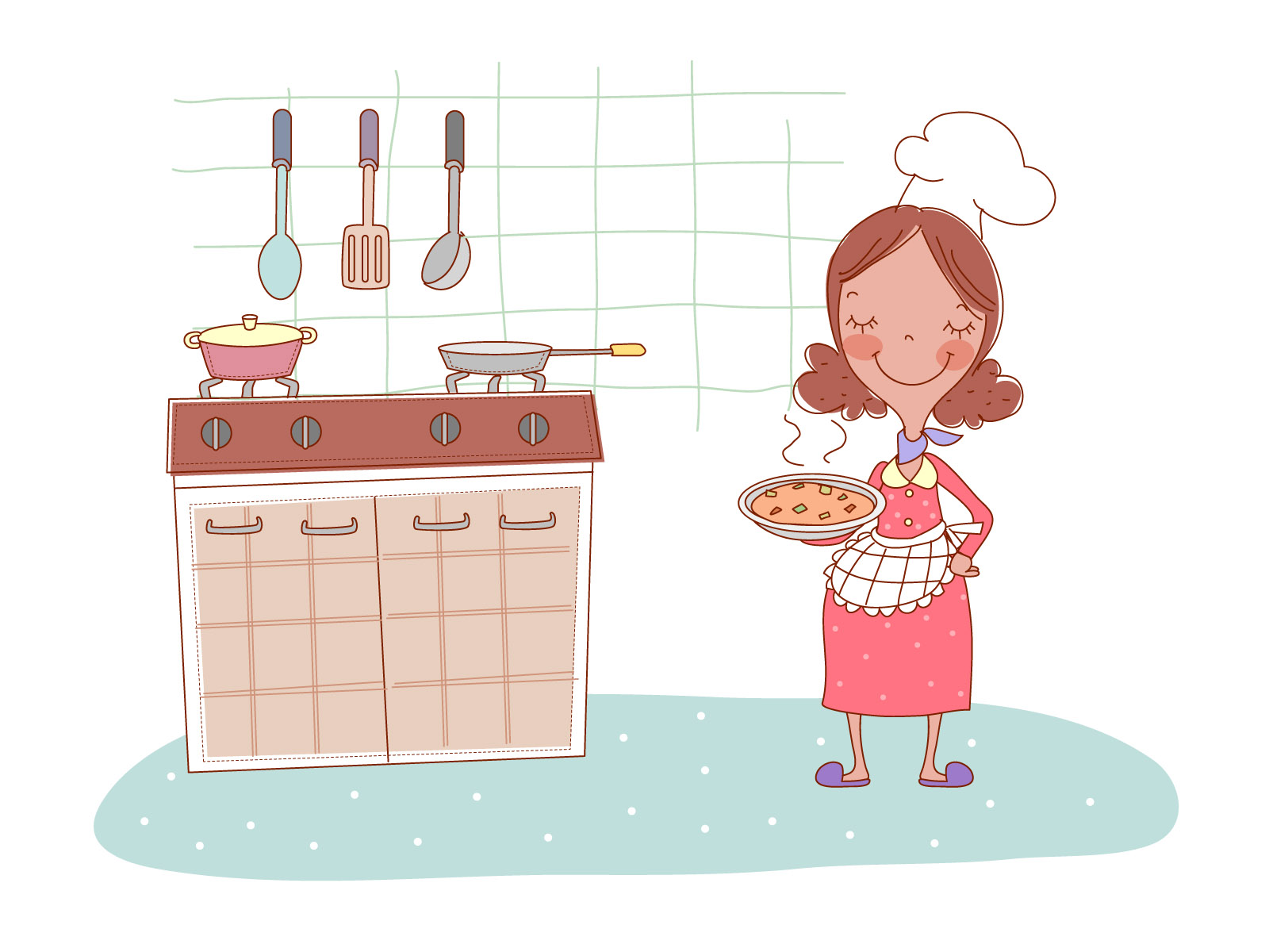 Мама на кухне на английском. Мультяшная кухня. Кухня иллюстрация. Кухня рисунок. Кухня и дети мультяшная.
