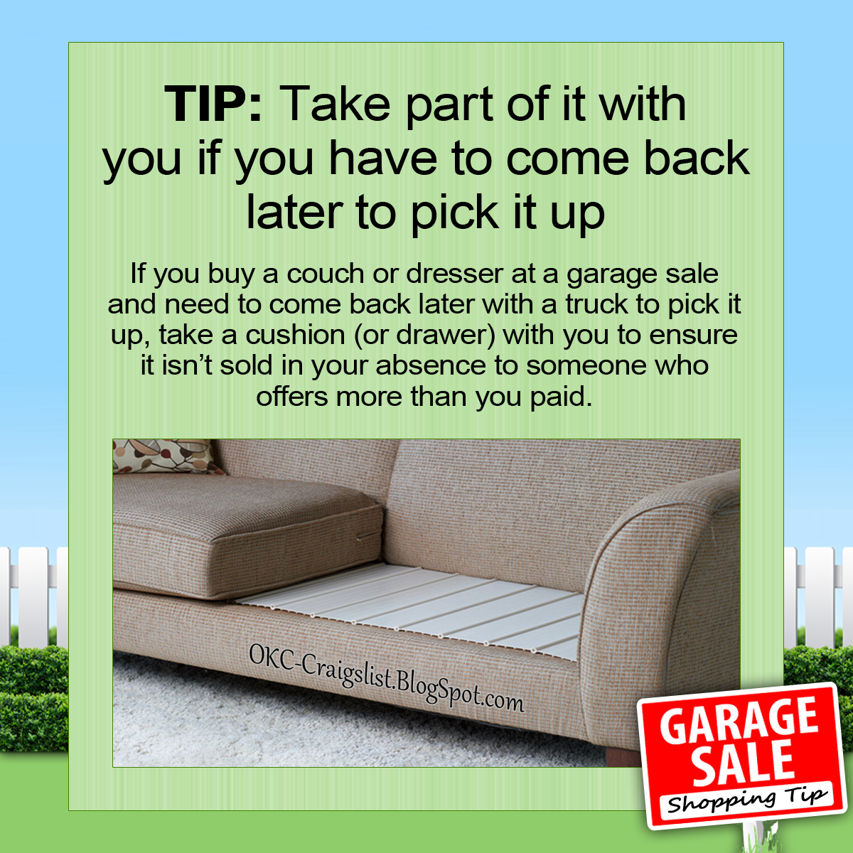 YARD SALE TIP Do this if you can't take it with you Craigslist Garage Sales