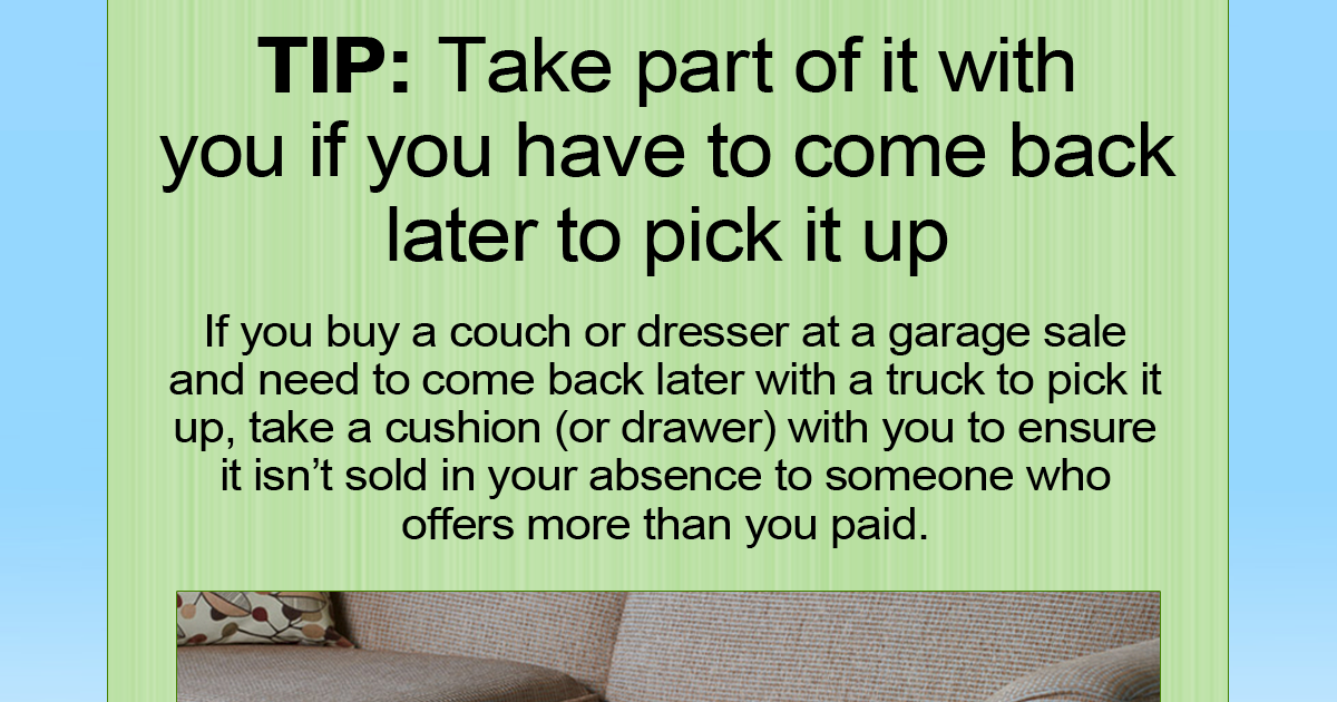 YARD SALE TIP Do this if you can't take it with you Craigslist