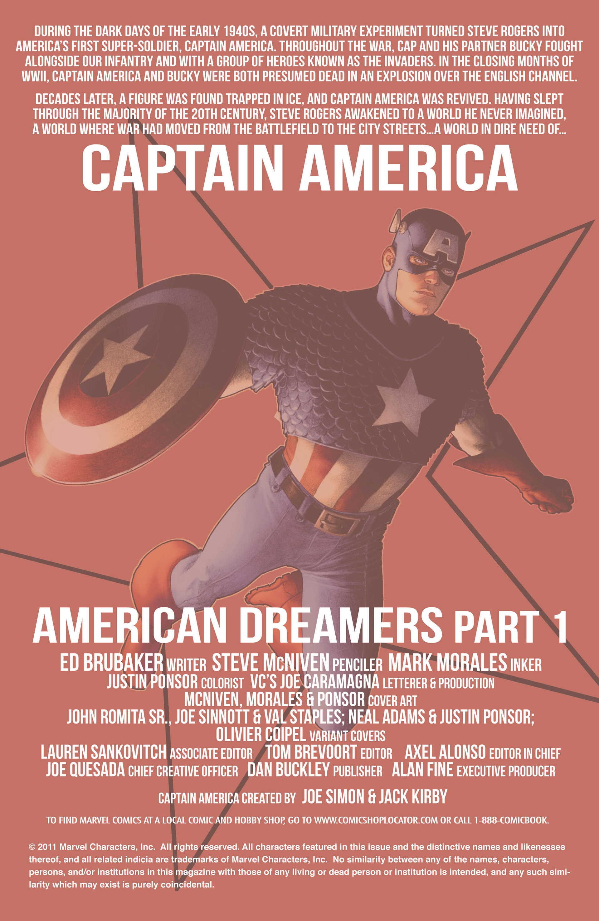 Read online Captain America (2011) comic -  Issue #1 - 2