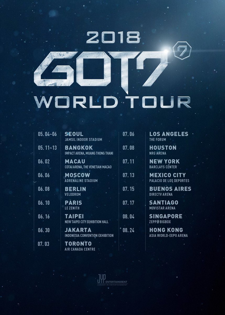[TOUR SOLD OUT] GOT7 갓세븐 visita Europa en Junio de 2018 - BA NA NA