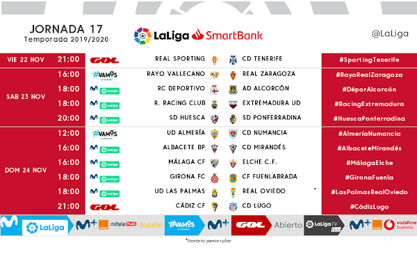 El Málaga - Elche, el domingo 24 de Noviembre a las 16:00 horas