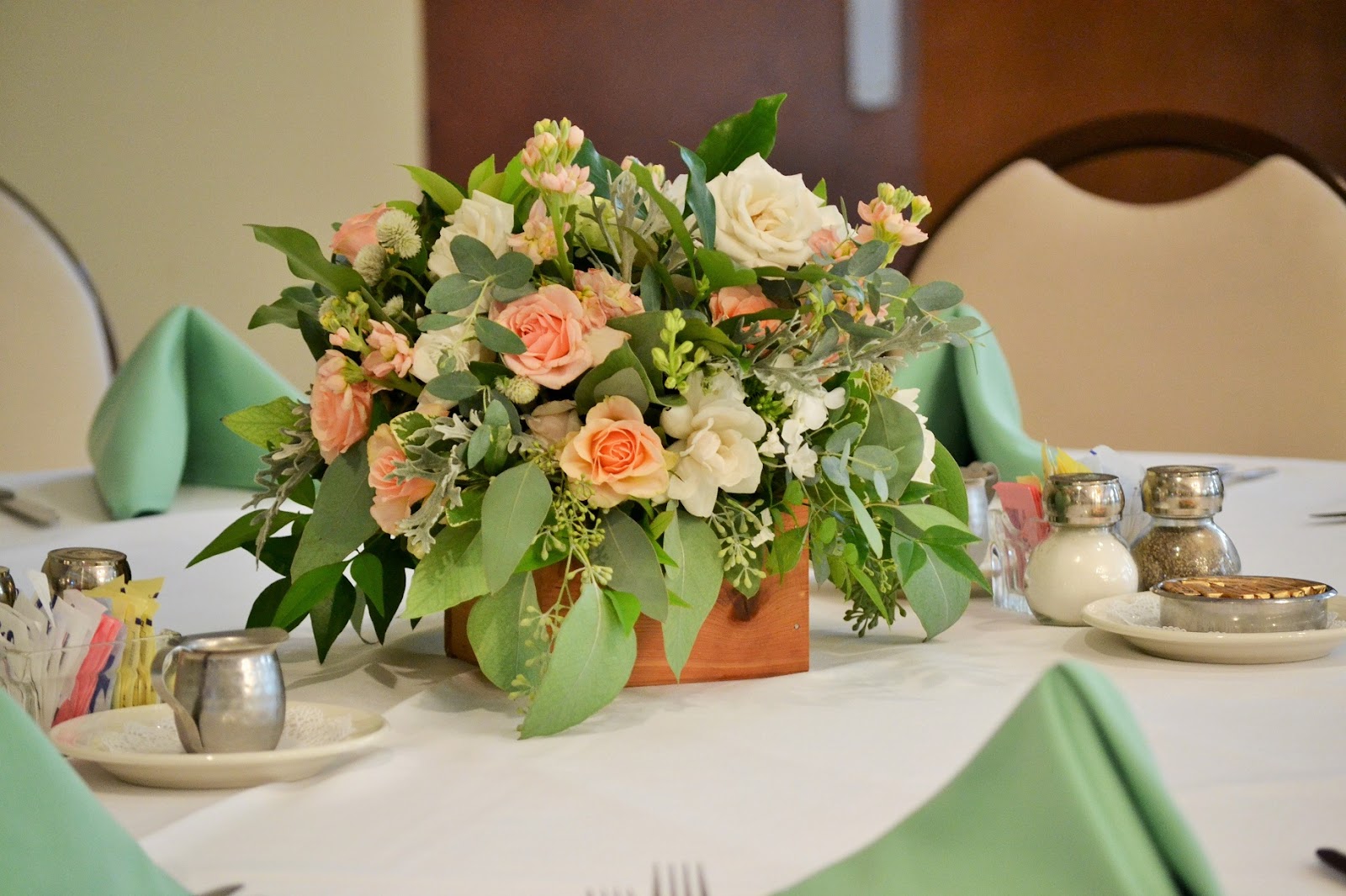 Wedding Flowers from Springwell: Peach Juliet Roses for a GardenStyle 