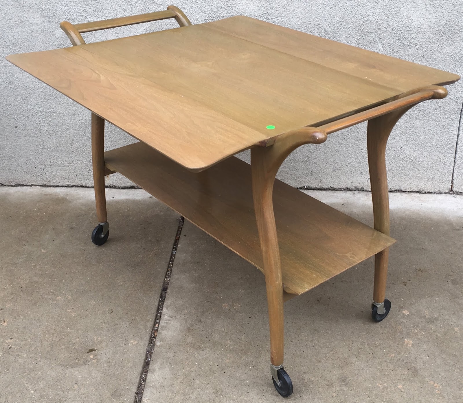 Uhuru Furniture & Collectibles MidCentury Drop Leaf Serving Cart
