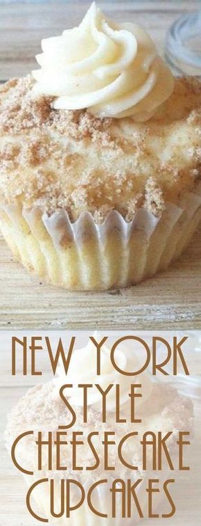New York Style Cheesecake Cupcakes #cheesecake #cupcakes New York Style Cheesecake Cupcakes