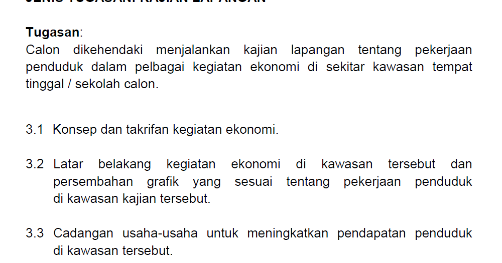 Contoh Jawapan Tugasan Geografi PT3 2015 Kegiatan Ekonomi