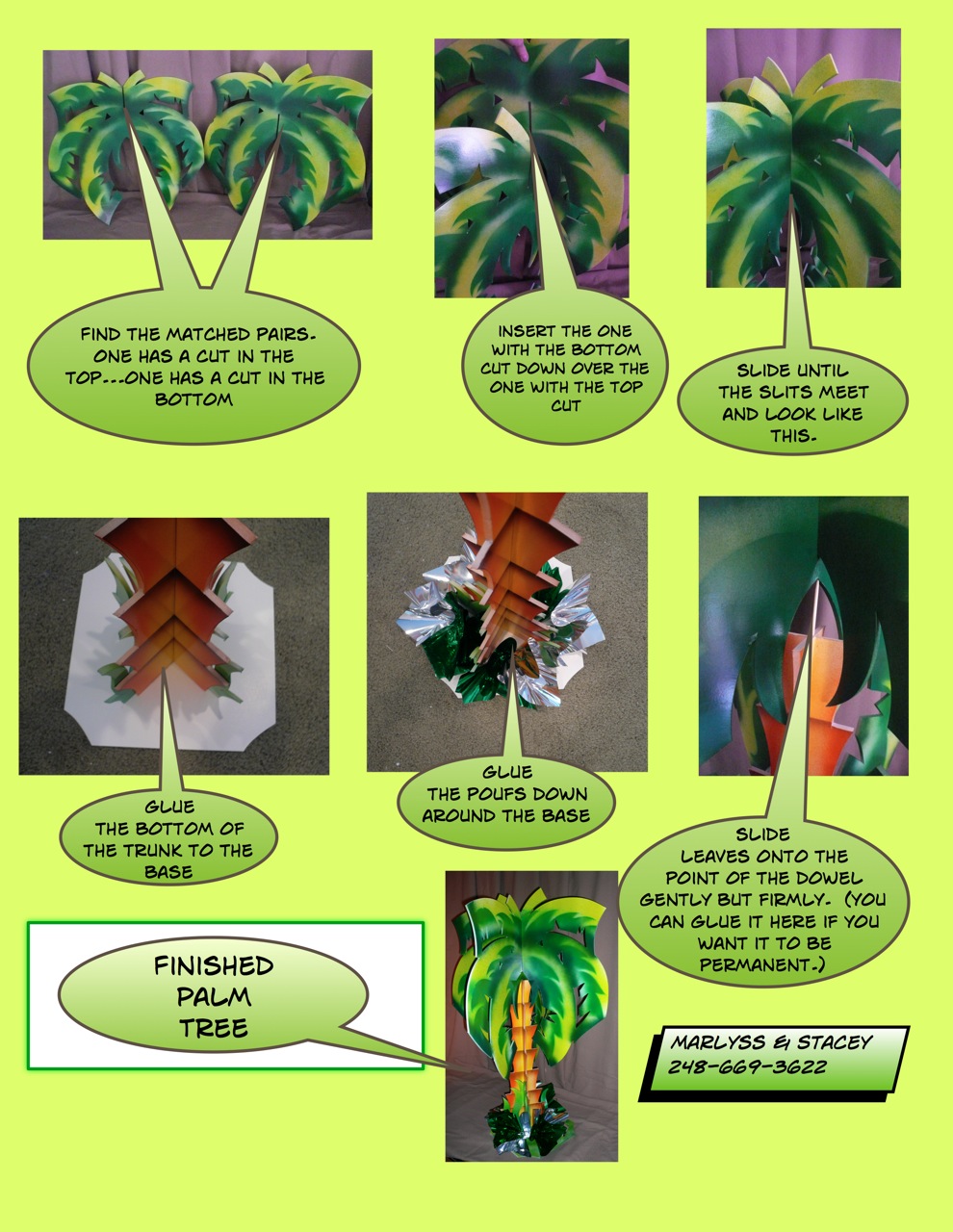 Musing with Marlyss DIY How to make a foamcore palm tree centerpiece