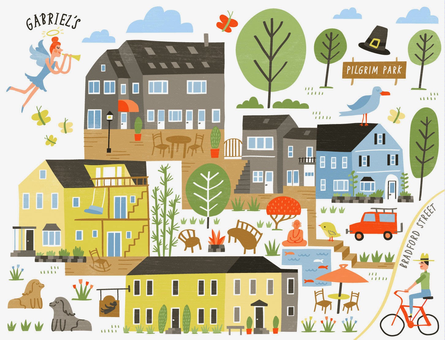 I Draw Maps Property Map for The Provincetown Hotel at Gabriel's on