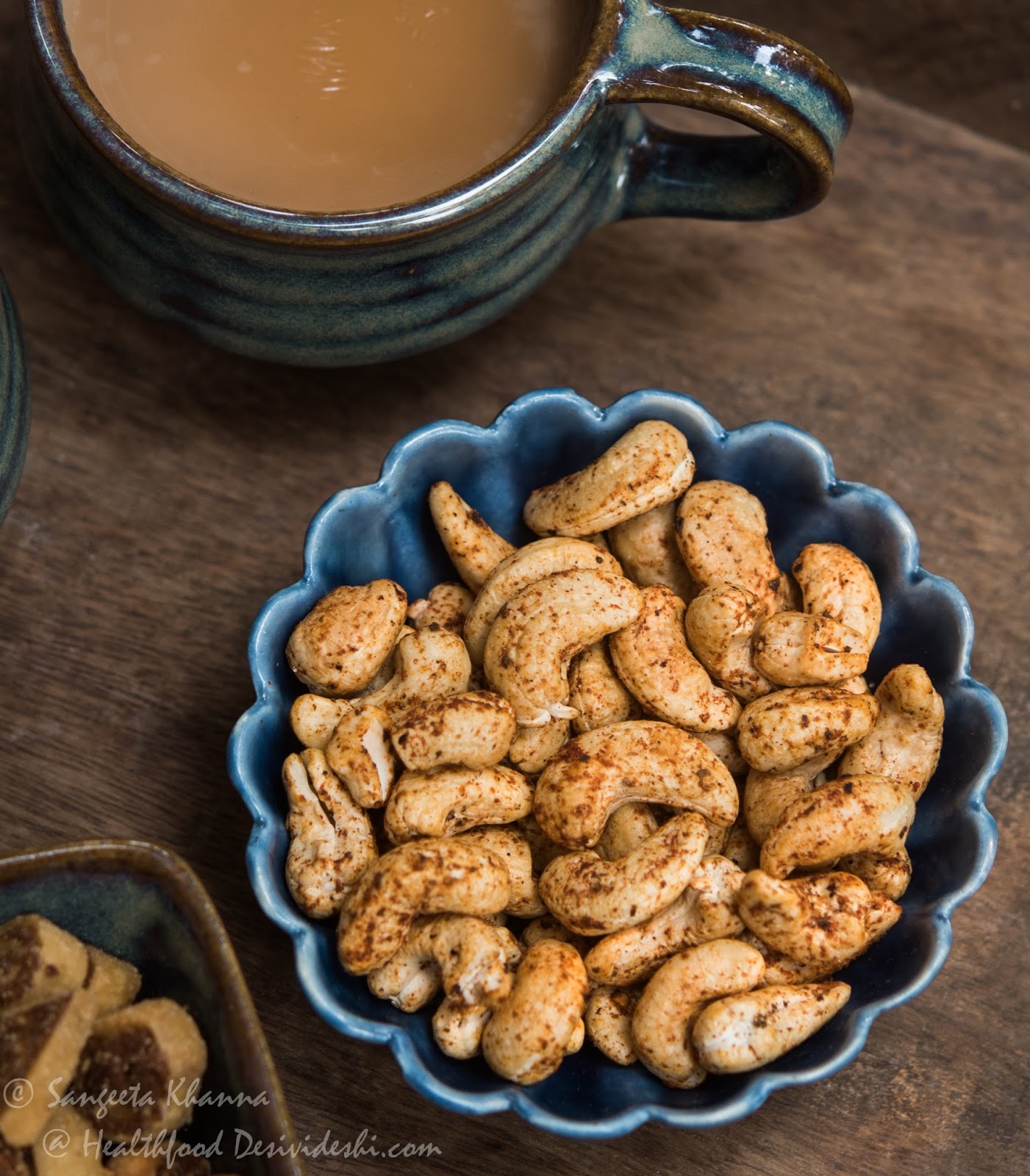 Roasted masala Cashew nuts in Microwave...
