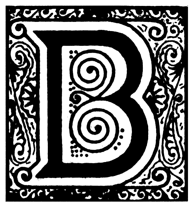 Educational ClipArt Decorative Letters, B 16