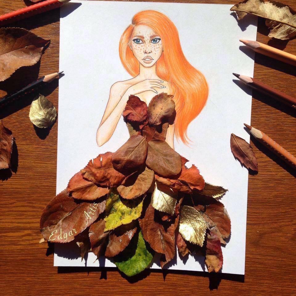 karakalem ve kuru boya resim