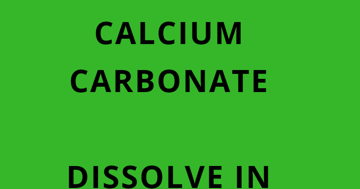 is caco3 soluble or insoluble in water