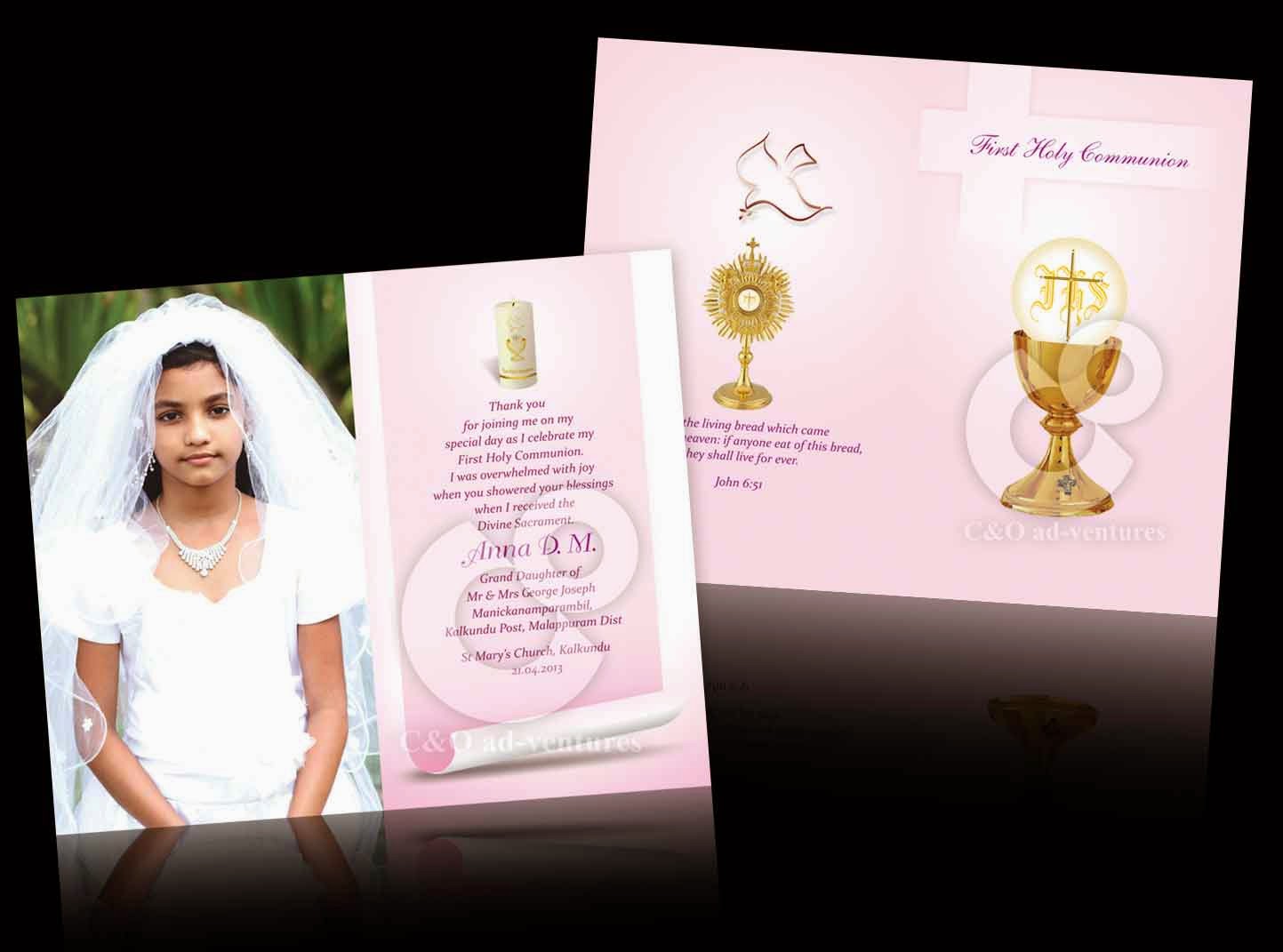 C & O ad-ventures: First Holy Communion Invitation Card
