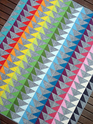 quilt geese flying rainbow quilts patchwork pepper pattern modern colorful quilting flock triangles patterns square designs redpepperquilts triangle half colors