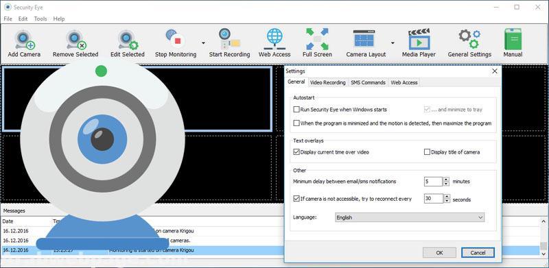 تحميل برنامج تشغيل كاميرات المراقبة على الكمبيوتر كامل مجانا Security Eye