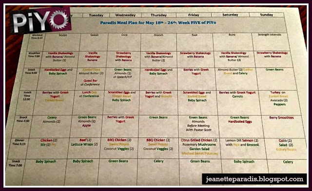 Kitchen Window: Meal Plan PiYo Week #5 with Grocery List and Recipes!
