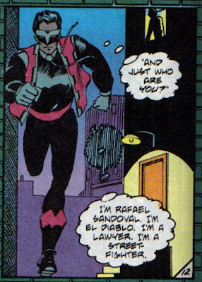 panel from El Diablo v1 #2 (1989). Property of DC comics.