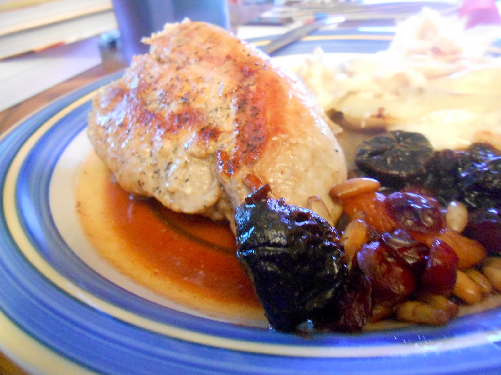 Heat's Kitchen Pork Tenderloin with Dried Fruit and Wine Sauce