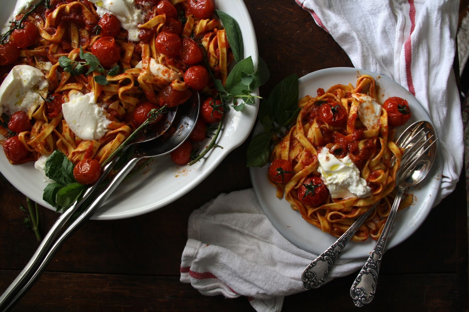 salted sugared spiced™ Pasta with Marinara, Roasted Cherry Tomatoes