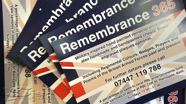 Remembrance 365 printed flyers advertising remembrance furniture.
