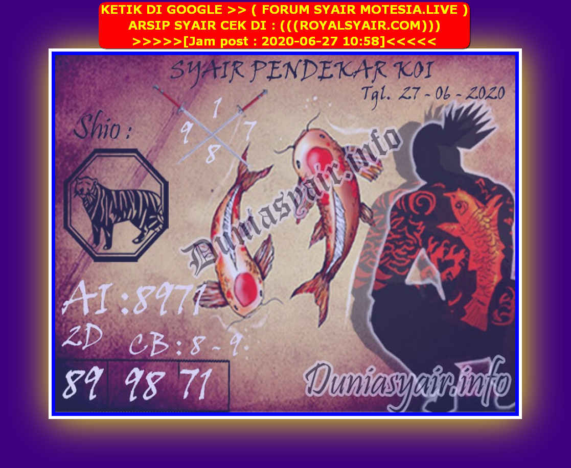Prediksi Syair sgp 27 Juni 2020 KODE SYAIR SGP SYAIR HK