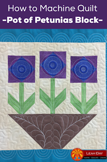 Quilt Pot of Petunias