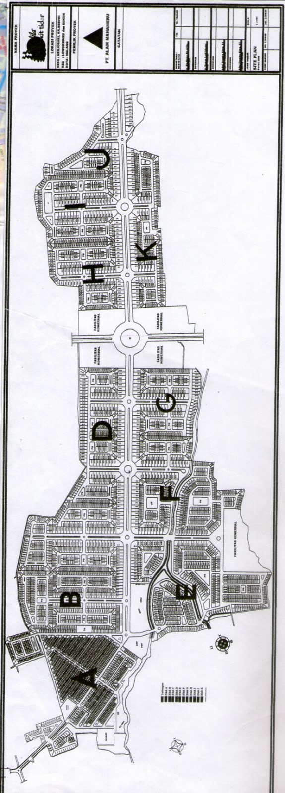 Vila Bukit Tidar Malang city: SITEPLAN