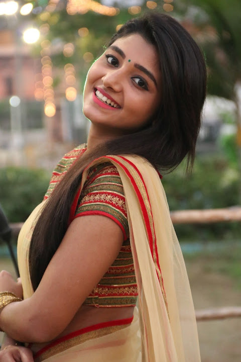 Adhiti Menon in transparent saree