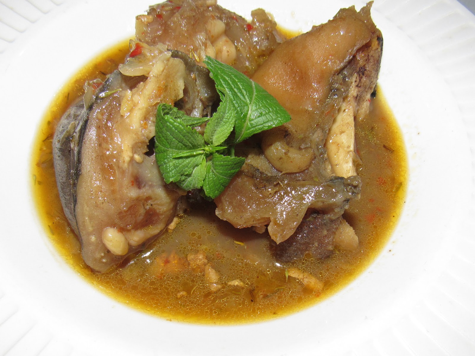 Nigerian Cow Leg Pepper Soup