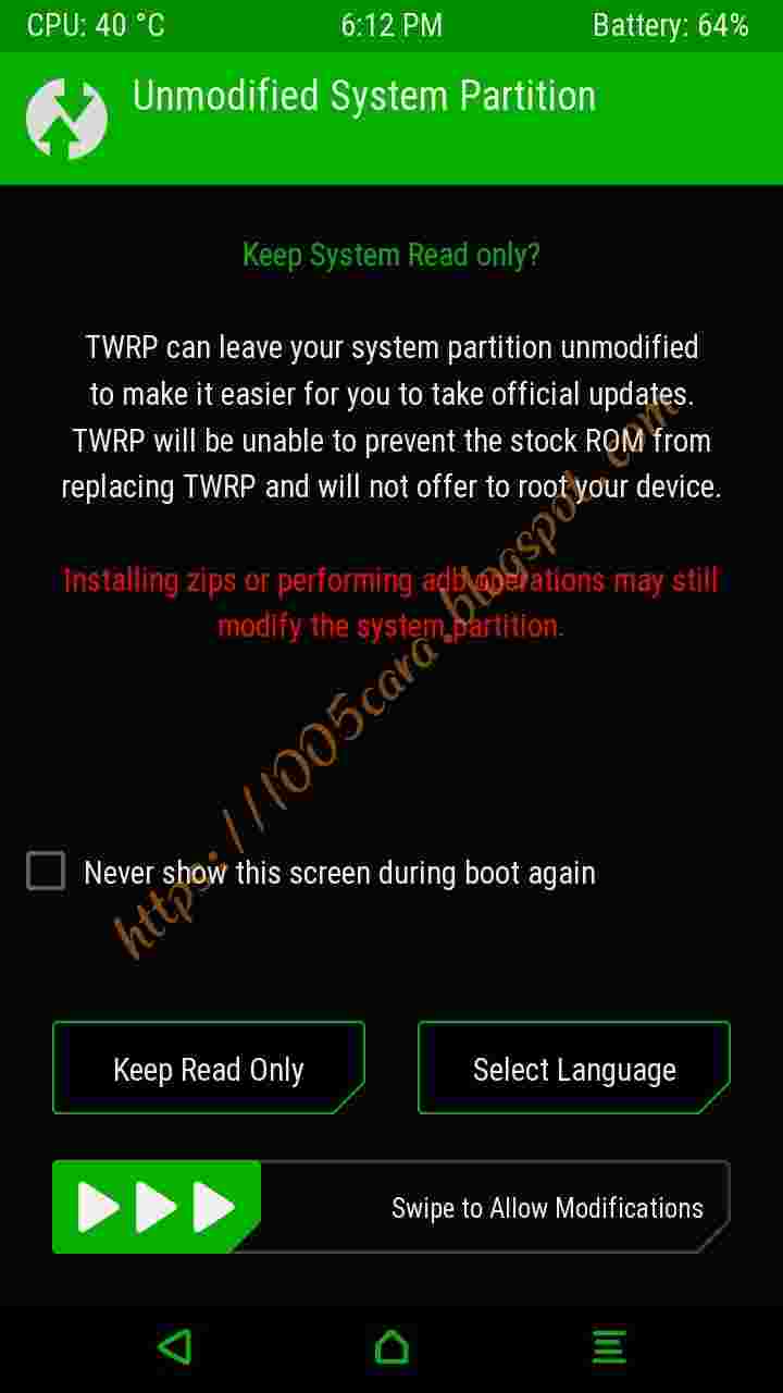 Cara Root dan Pasang TWRP Lenovo a7700 1005CARA