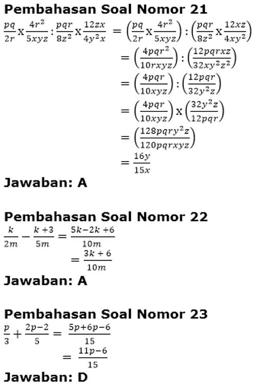 Contoh Soal Cerita Aljabar Kelas 7 Dan Pembahasannya