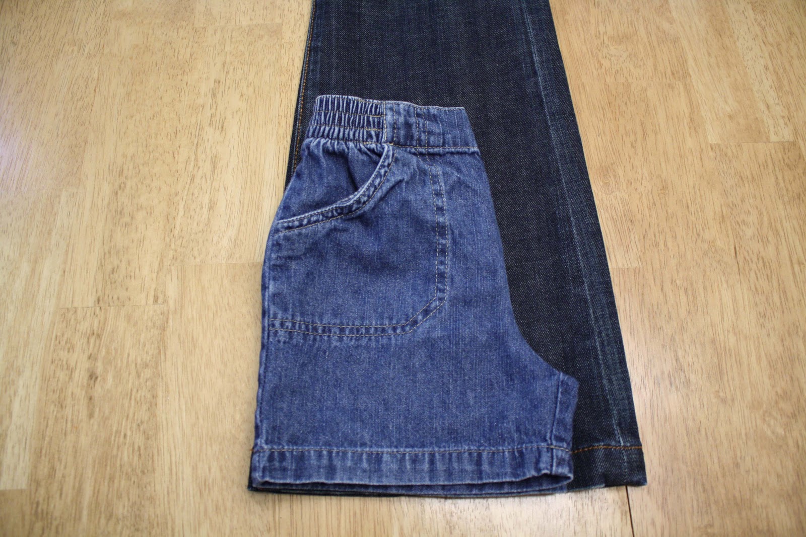 Toddler shorts from jeans legs - Melly Sews