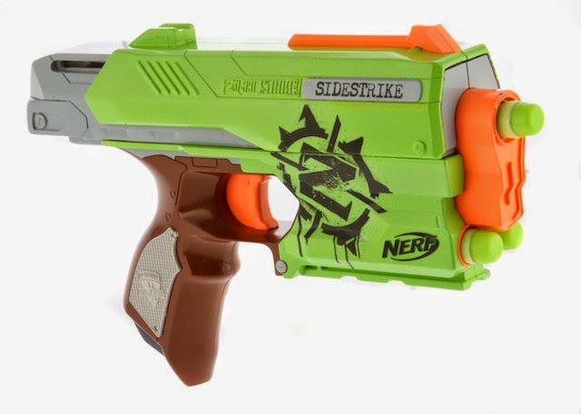 NERF Zombie Strike Sidestrike Blaster Gun A6557 for sale online