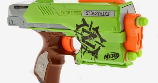 SIdestrike Pistol With Holster & 10 Darts Zombiestrike NERF N-Strike Elite 