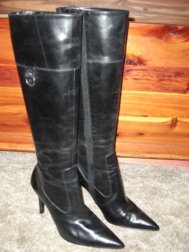 eBay Leather: Deals on classic black leather dress boots