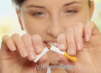 woman breaking cigarette