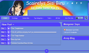 Download Scairelys Biru Blogger Template