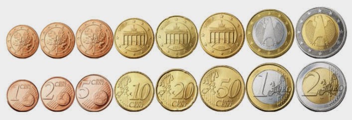 monedas y billetes de euro para jugar