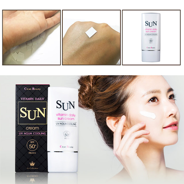 CB Cream Vitamin Daily Sun UV Aqua Cooling Sebum Clear Fitting Beauty 