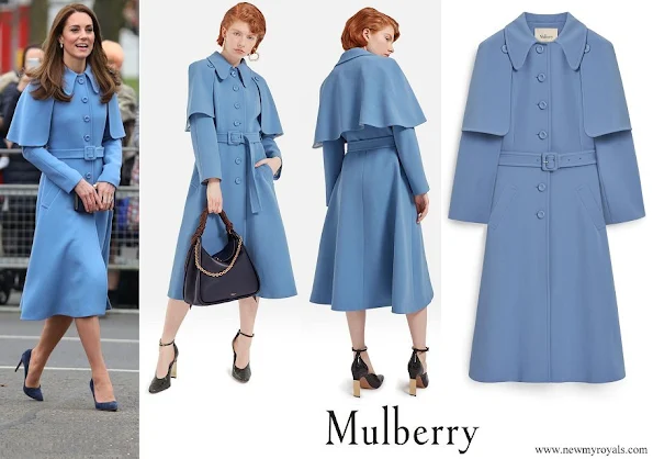 Kate Middleton wore Mulberry Blue Ashleigh Coat