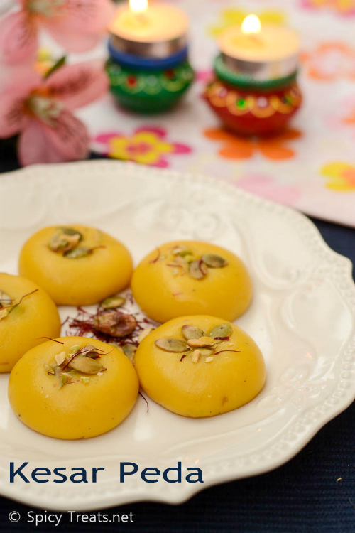 Spicy Treats: Kesar Peda Recipe | Kesar Doodh Peda | Saffron Flavored ...